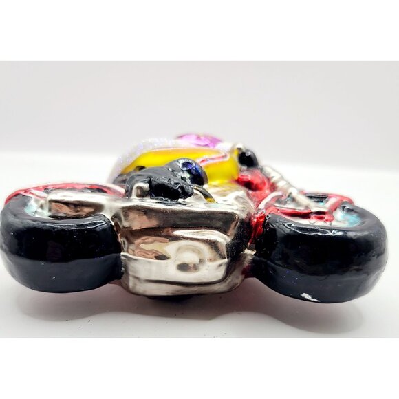 Christopher Radko 'Nicholas Racer' Santa Motorcycle Glass Ornament Vintage 2001 - Picture 5 of 8